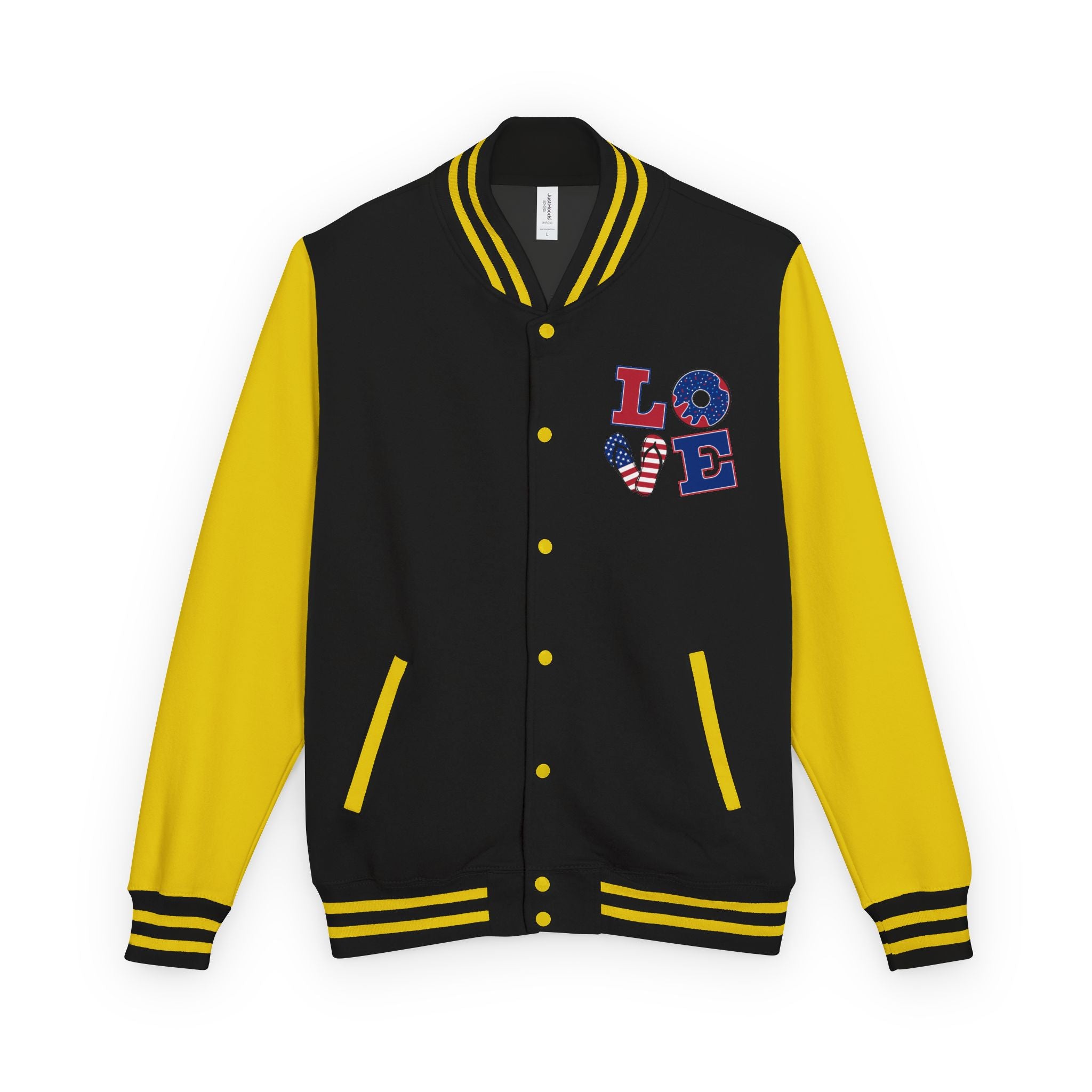 Patriotic 'LOVE' Letterman Jacket - Americana Varsity Jacket