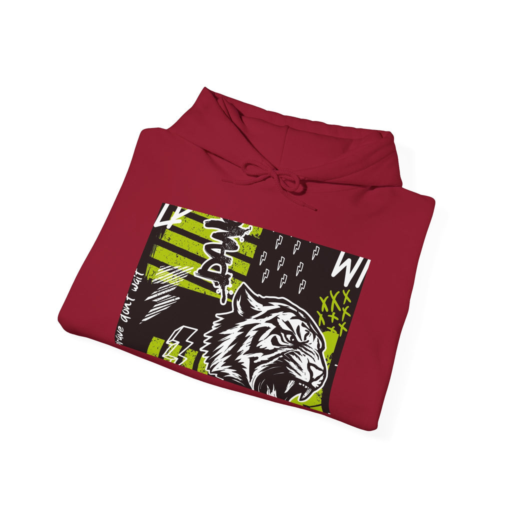 Tiger Graphic Hoodie — Urban Neon Grunge Pullover