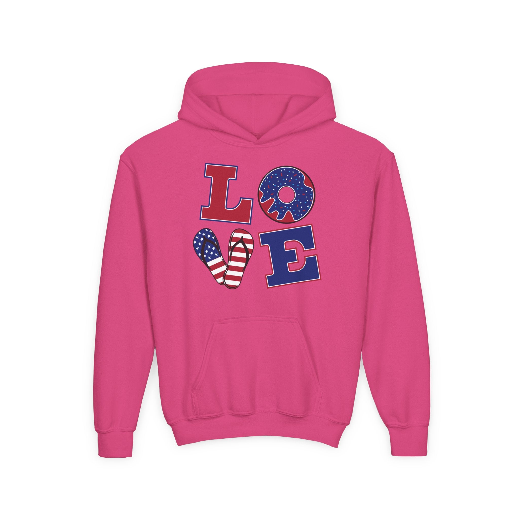 Youth Love & Peace Hoodie - Patriotic American Style