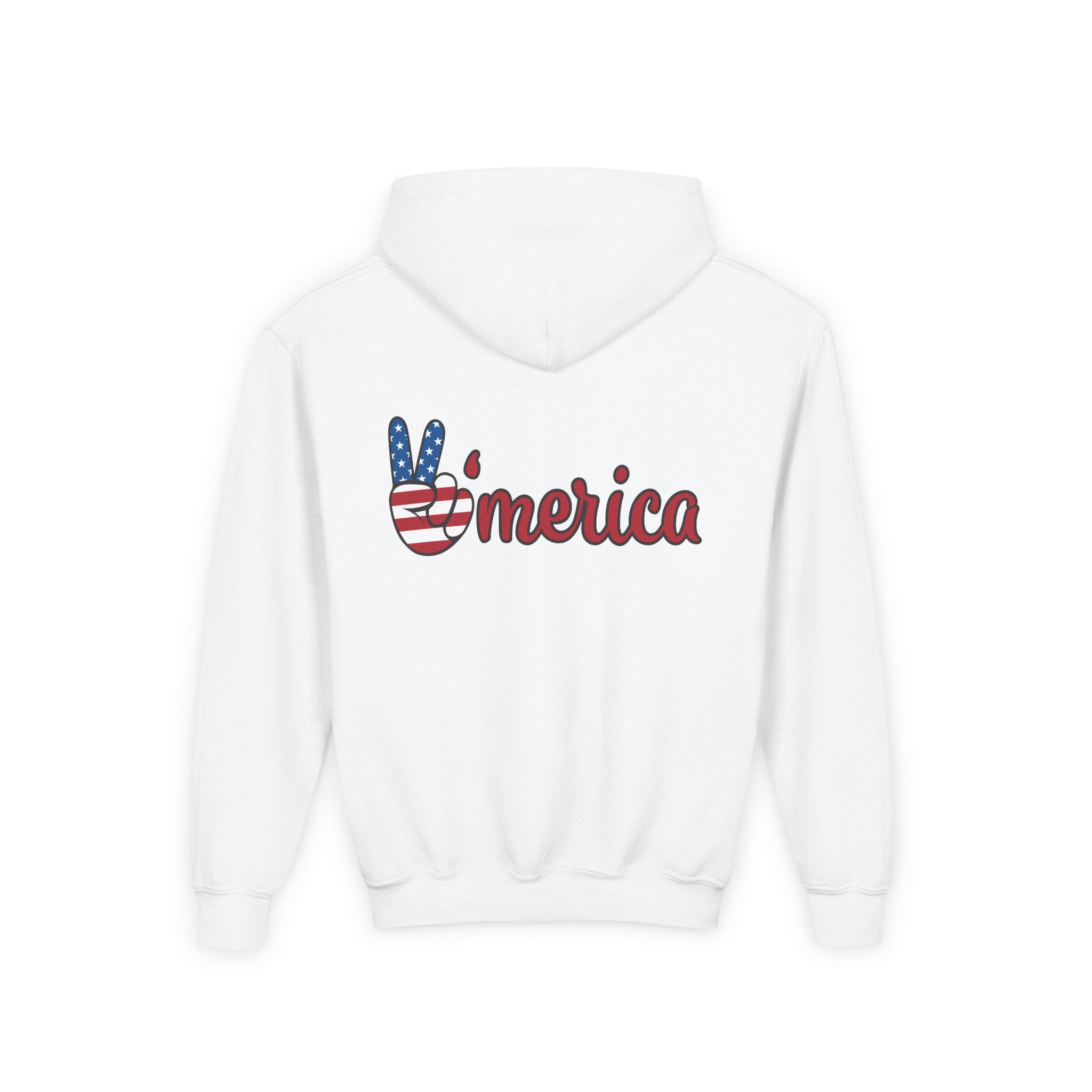 Youth Love & Peace Hoodie - Patriotic American Style