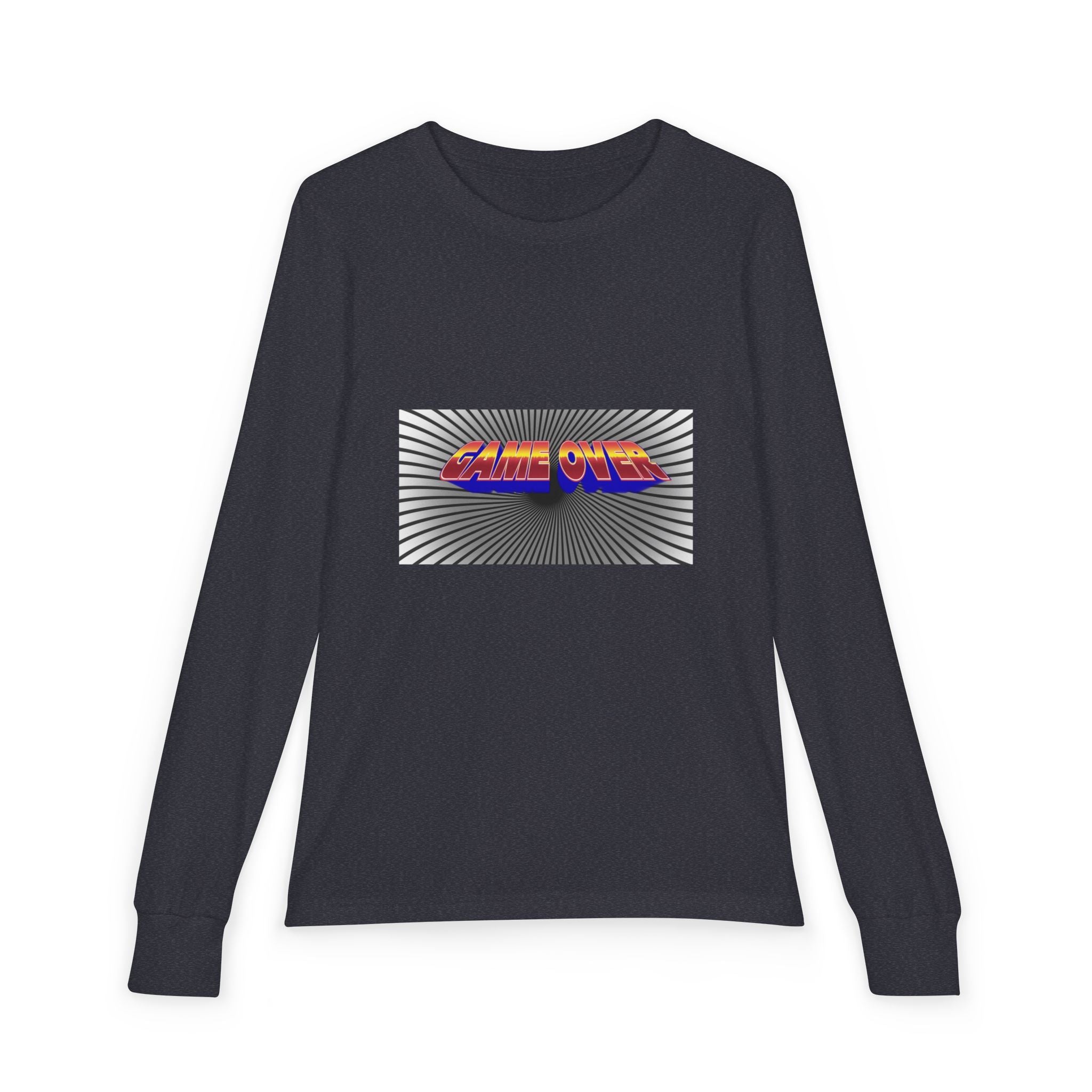 Youth Long Sleeve Tee — "Game Over" Retro Graphic