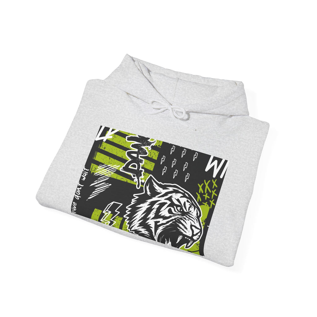 Tiger Graphic Hoodie — Urban Neon Grunge Pullover