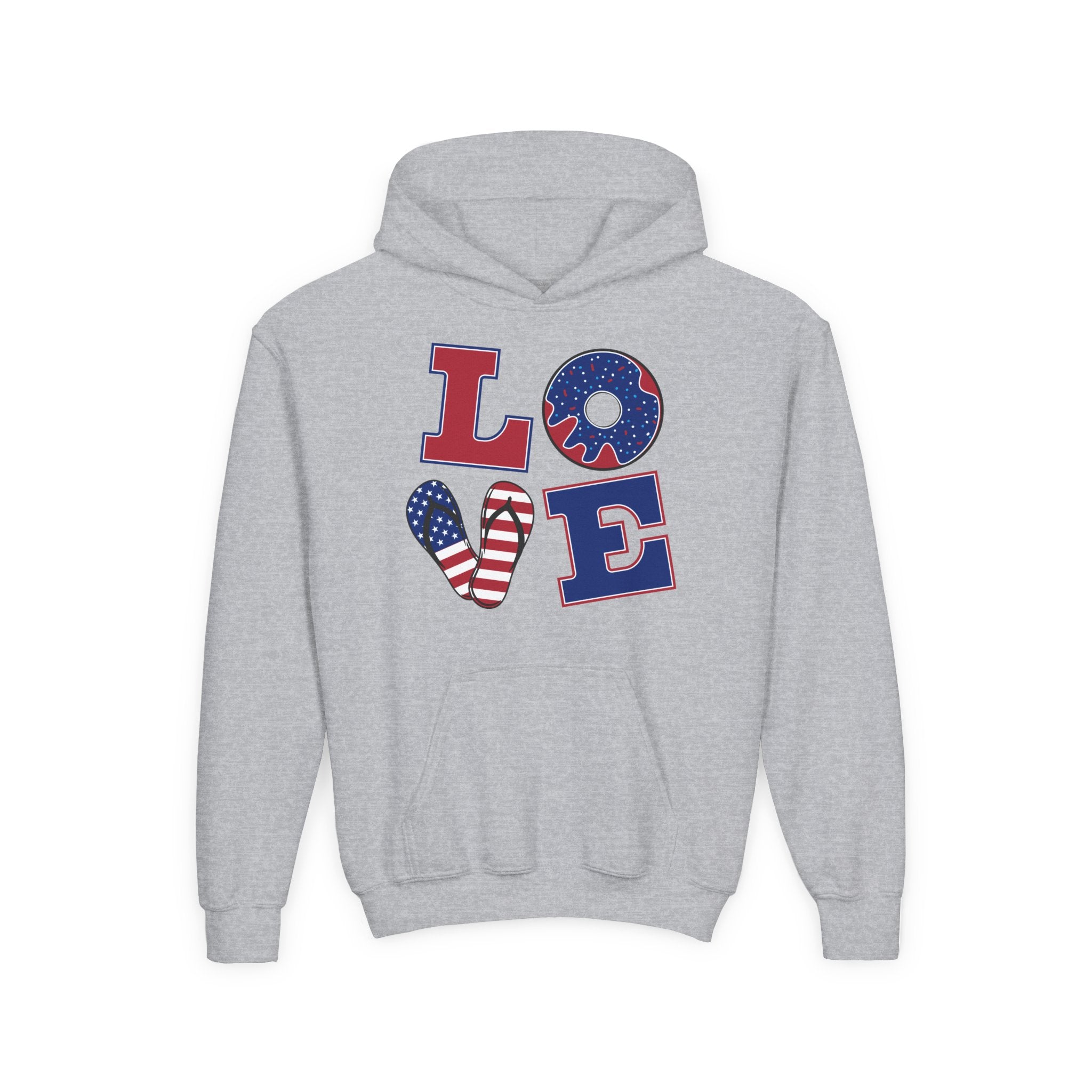 Youth Love & Peace Hoodie - Patriotic American Style