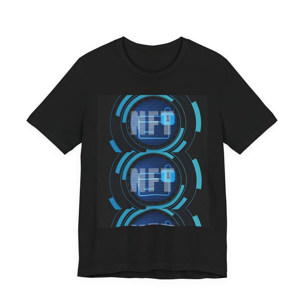 Tech Circuit Tee — Futuristic Blue Digital Graphic T-Shirt