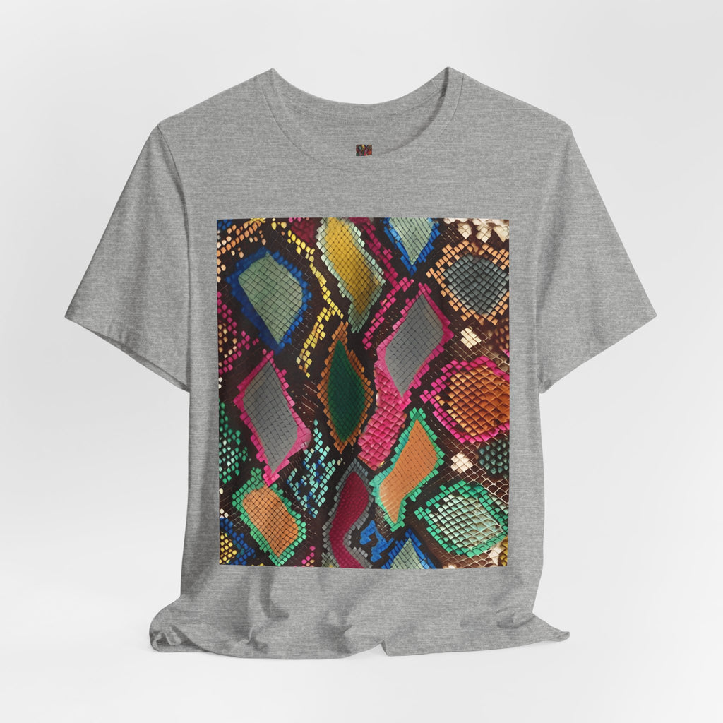 Colorful Snake Skin Print T-Shirt