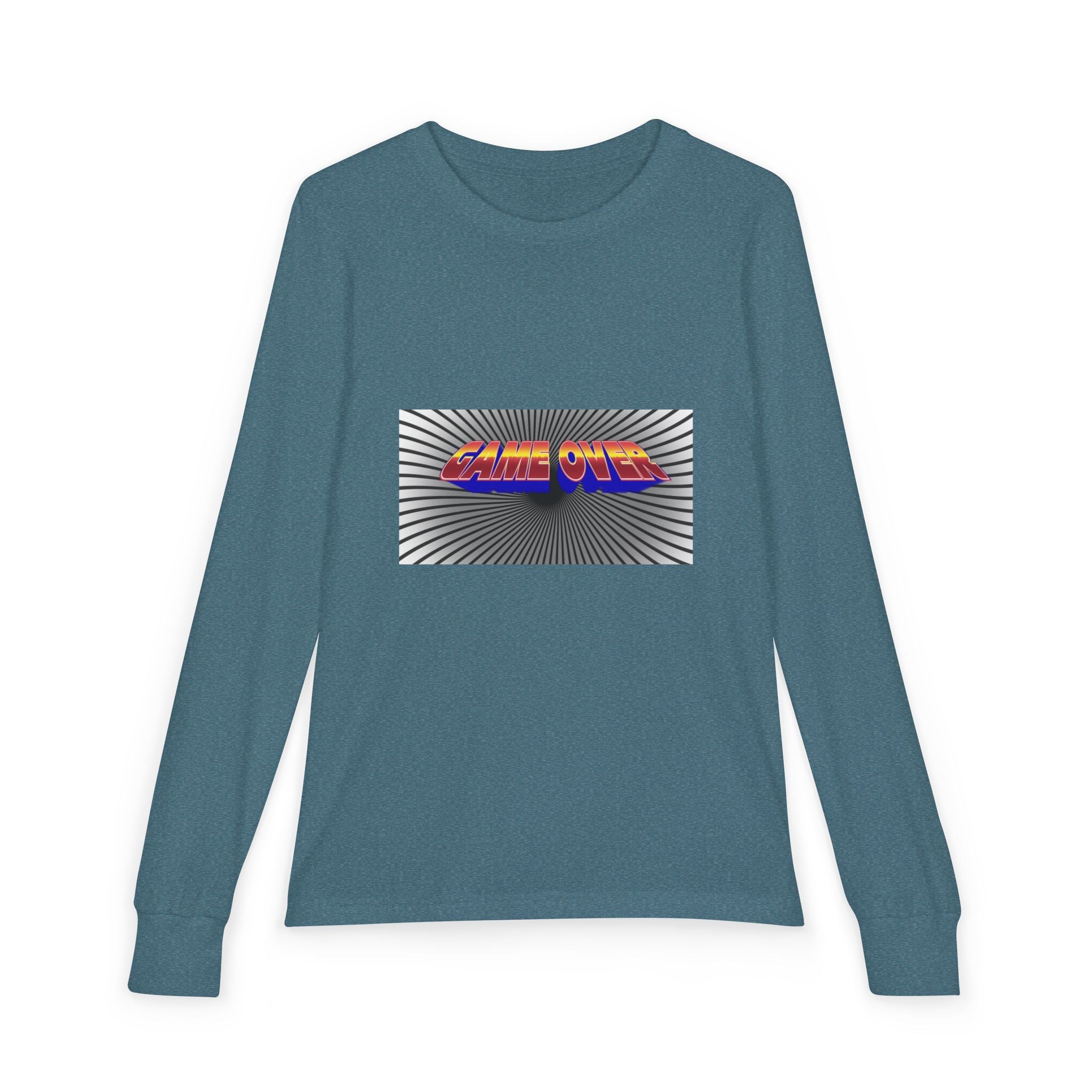 Youth Long Sleeve Tee — "Game Over" Retro Graphic