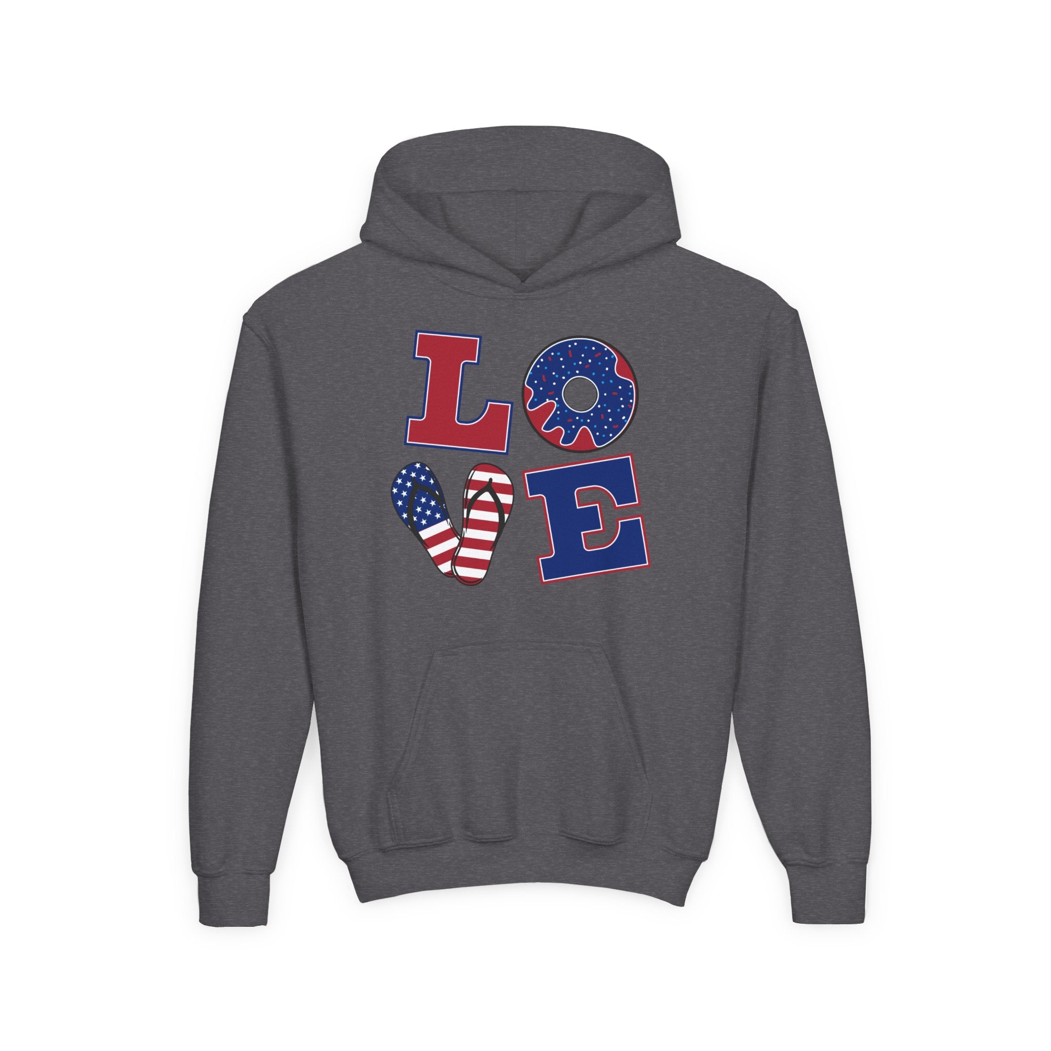 Youth Love & Peace Hoodie - Patriotic American Style