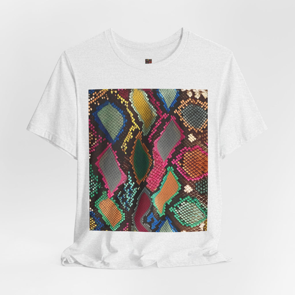 Colorful Snake Skin Print T-Shirt