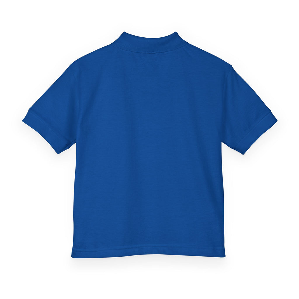 Youth Polo — Neon Space Garden Graphic Chest Pocket