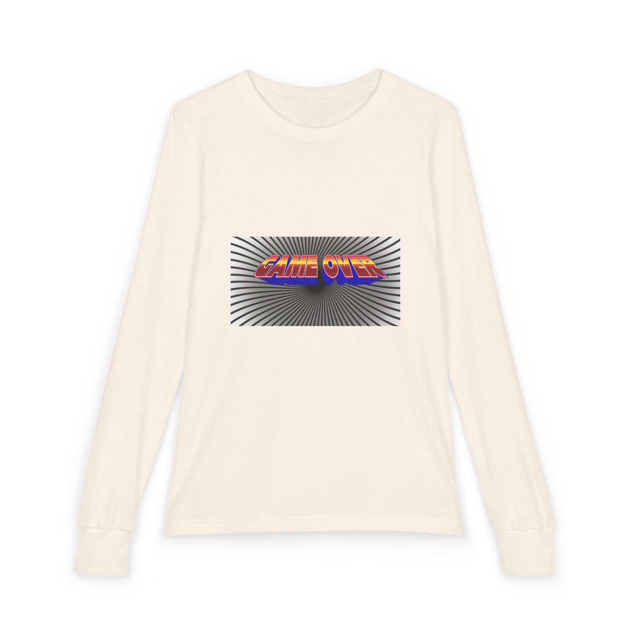 Youth Long Sleeve Tee — "Game Over" Retro Graphic