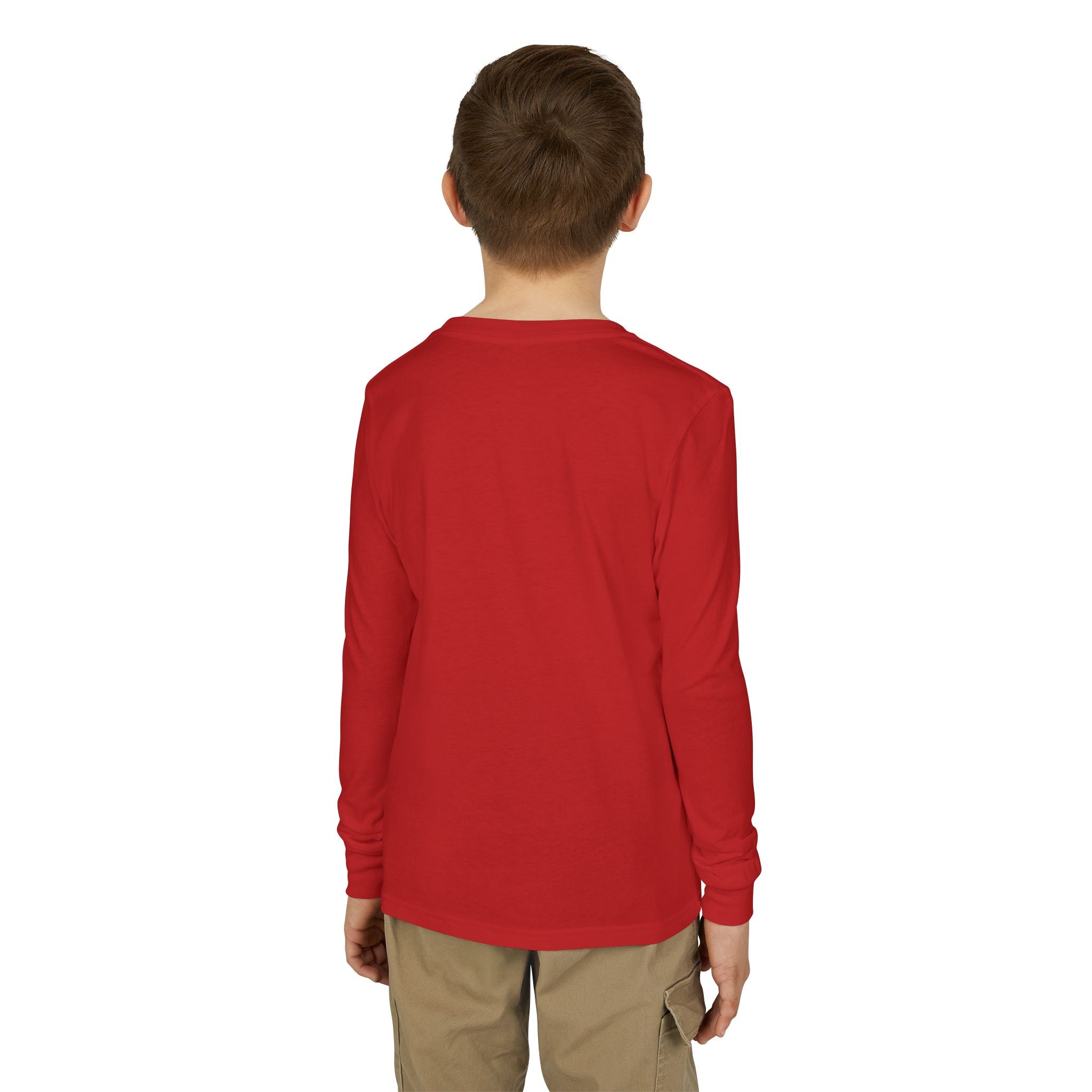 Youth Long Sleeve Tee — Neon Comet Stripe Graphic