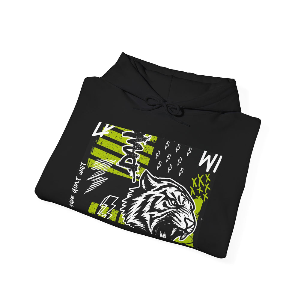 Tiger Graphic Hoodie — Urban Neon Grunge Pullover