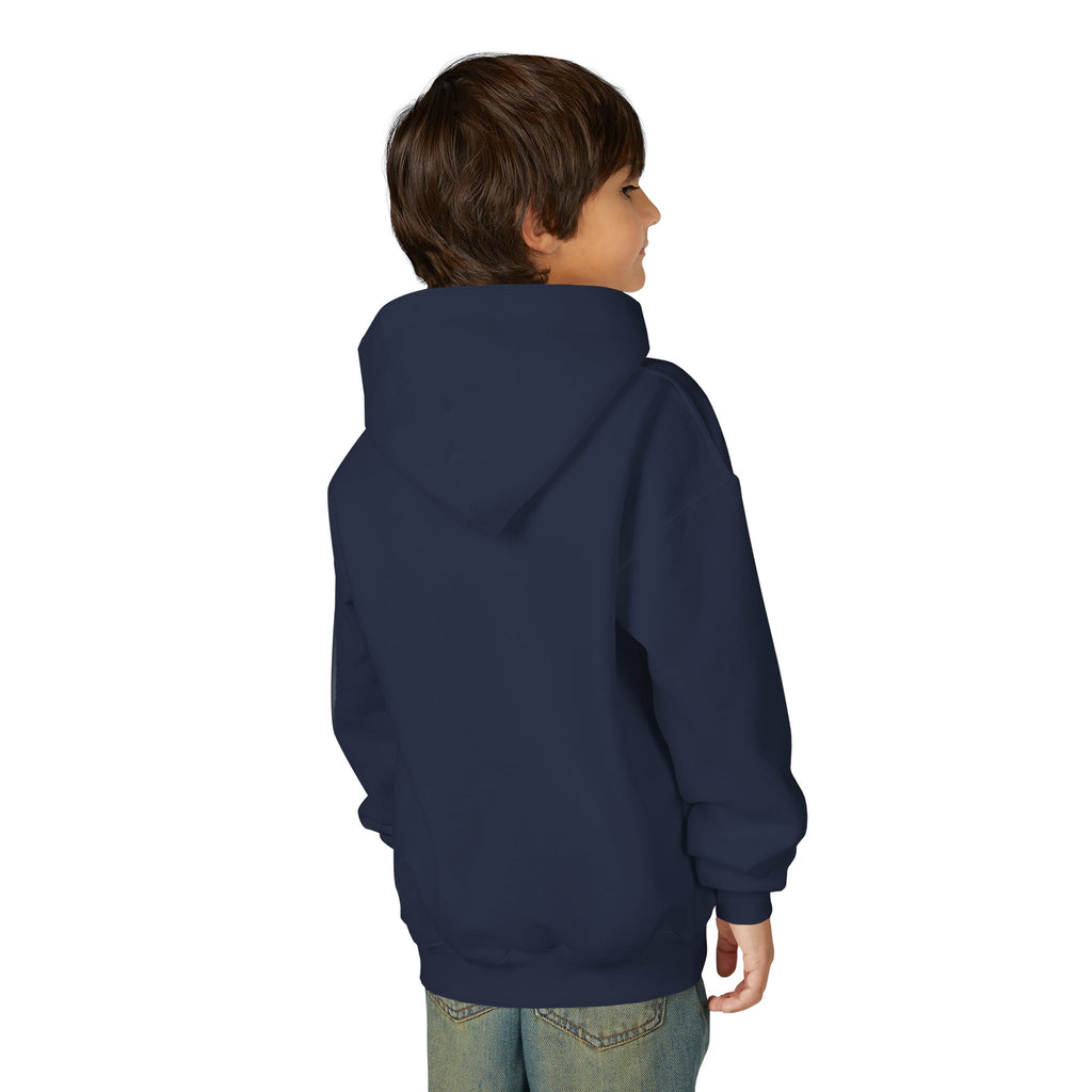 Dala Horse Youth Hoodie — Scandinavian Red Folk Art Kids Sweatshirt