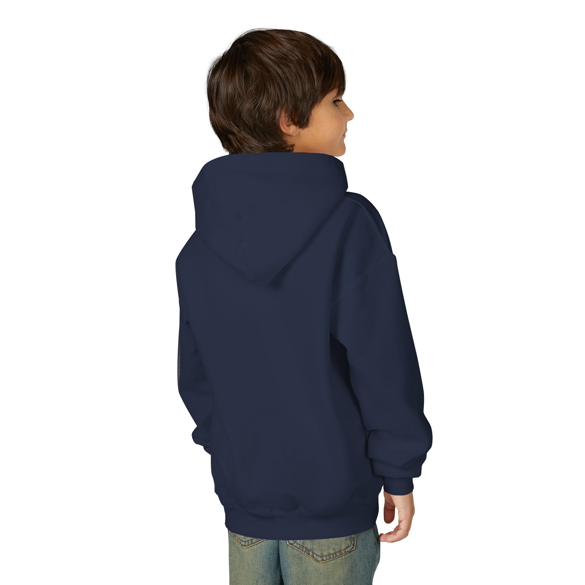 Dala Horse Youth Hoodie — Scandinavian Red Folk Art Kids Sweatshirt