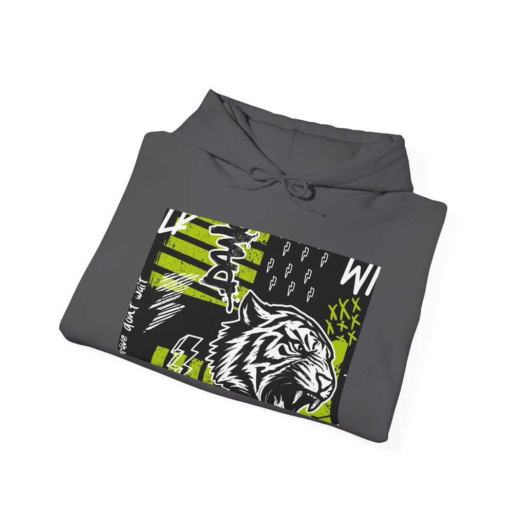 Tiger Graphic Hoodie — Urban Neon Grunge Pullover