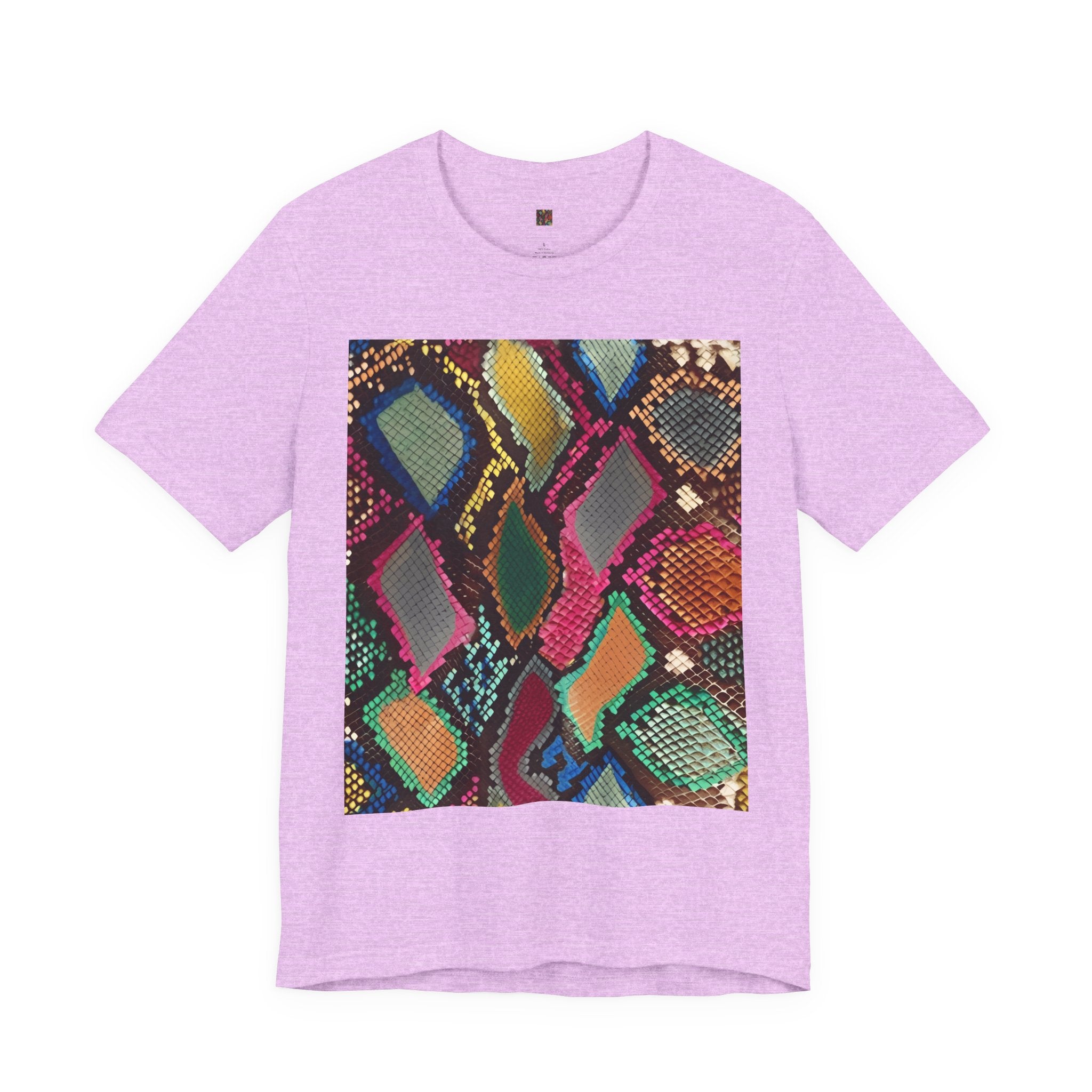 Colorful Snake Skin Print T-Shirt