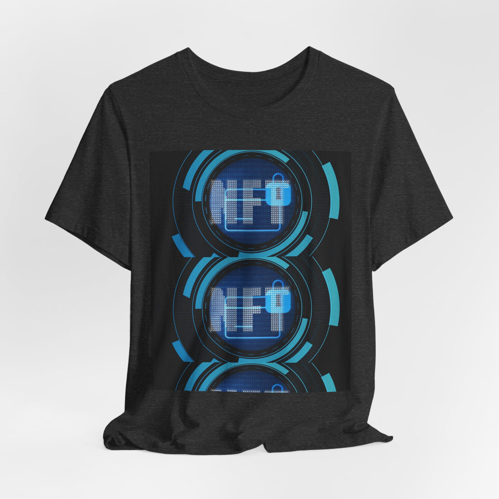 Tech Circuit Tee — Futuristic Blue Digital Graphic T-Shirt