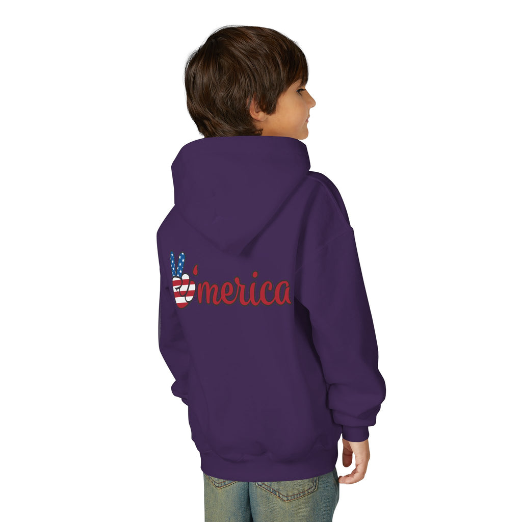 Youth Love & Peace Hoodie - Patriotic American Style