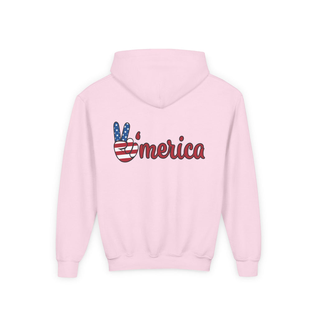 Youth Love & Peace Hoodie - Patriotic American Style